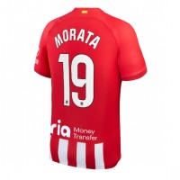 Camisa de time de futebol Atletico Madrid Alvaro Morata #19 Replicas 1º Equipamento 2023-24 Manga Curta